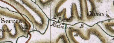 Pontils Mill on the Cassini Map