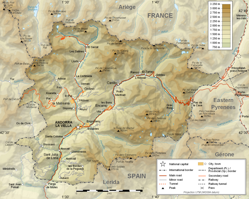 Mapa Andory