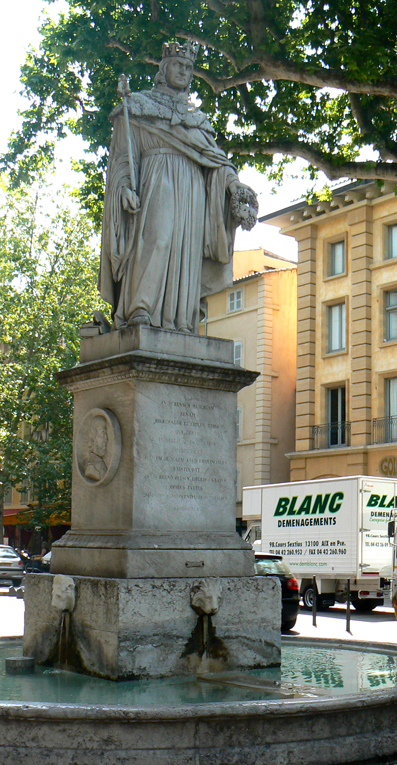 Dobry krl Rene - pomnik w Aix-en-Provence