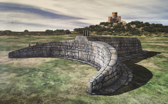 Grób gigantów i wieże nuragów - wizja plastyczna