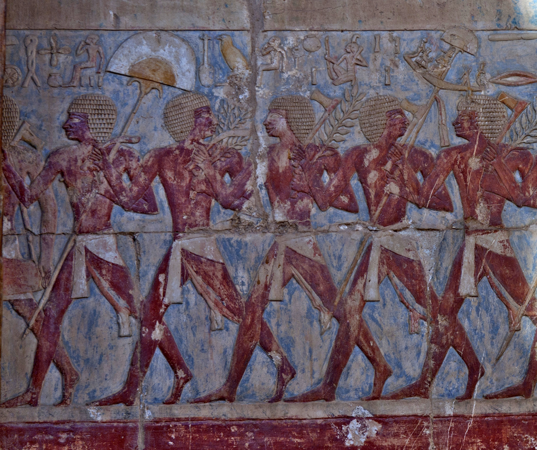 W świątyni Hatszepsut - malowidło przedstawiające wyprawę do krainy Punt