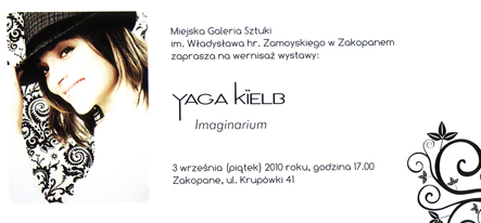 Zaproszenie na wystawę Yagi Kielb