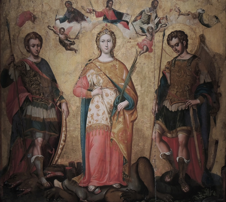 Święty Sergiusz, Święta Justyna, Święty Bachus w muzeum bizantyjskim w Korfu