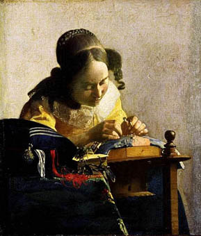 Vermeer - Koronczarka, Paryż, Luwr