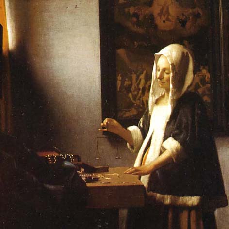 Vermeer - Kobieta ważąca perły, Waszyngto,, National Gallery of Art
